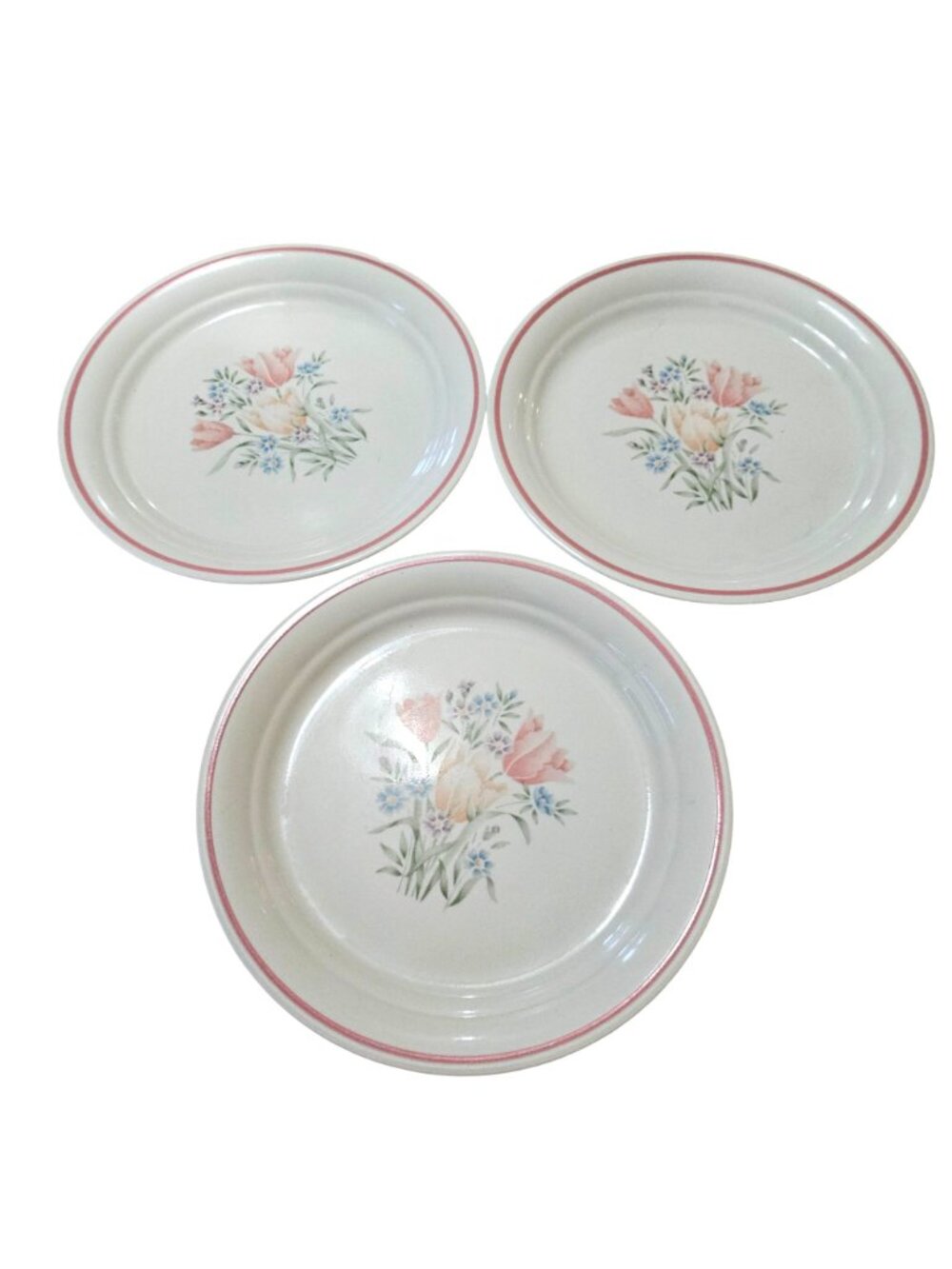 3 Corelle French Garden Luncheon Plate 8.5" vintage flower Corning USA 1980s - Picture 7 of 8